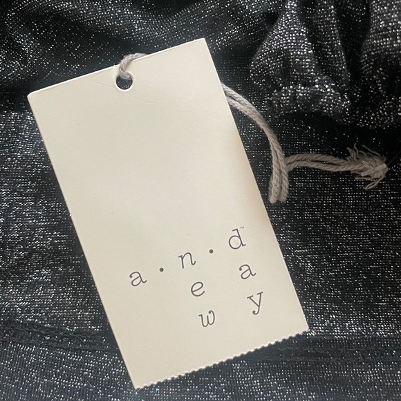 NWT Women's Long Sleeve Metallic Wrap Front Blouse - Picture 2 of 5